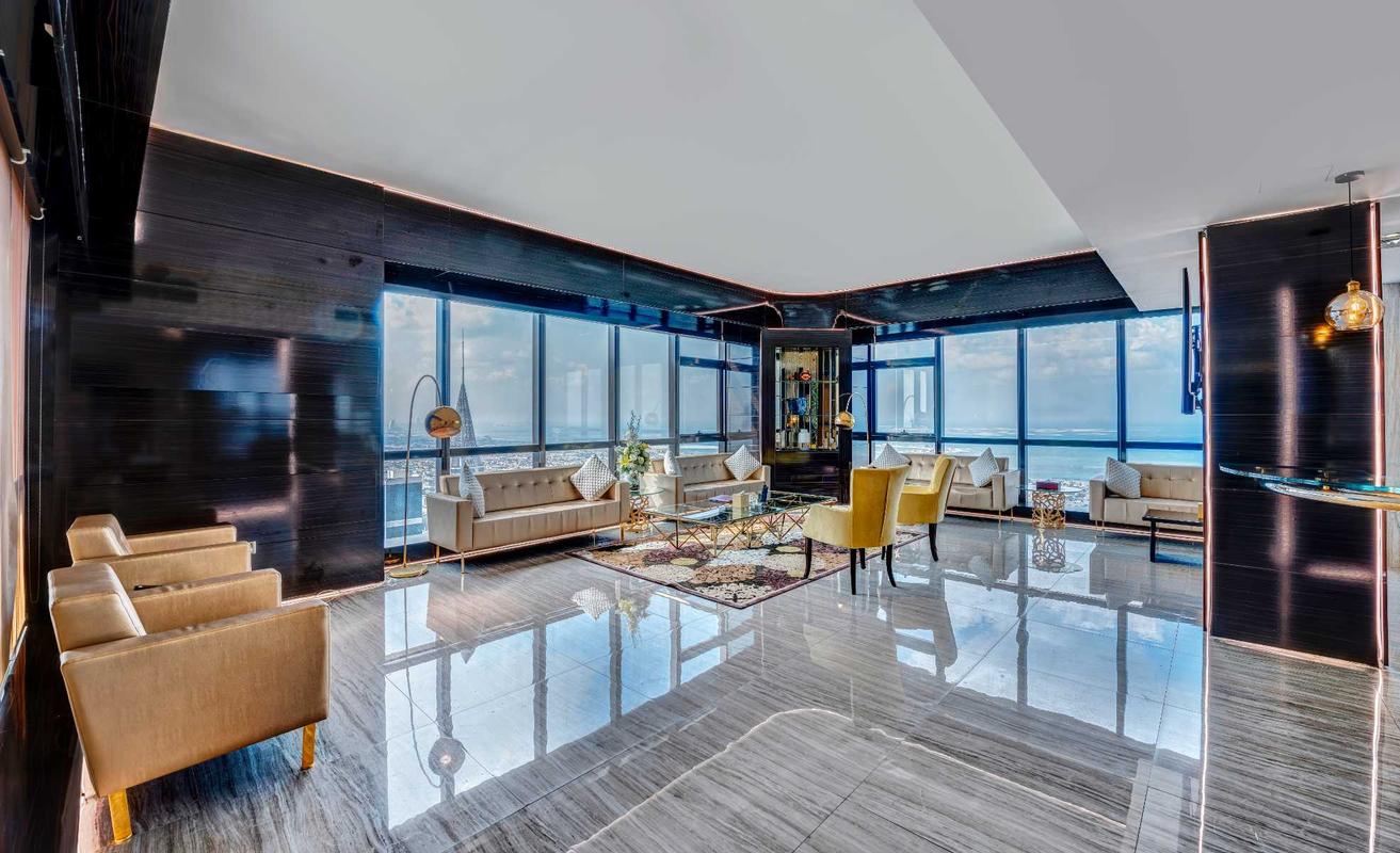 5 Bedroom Penthouse Suite - 360 Panoramic Sea and Burj Views - Top Floor (72nd)  Gevora Hotel Dubai 5 Bedroom Penthouse Suite - 360 Panoramic Sea and Burj Views - Top Floor (72nd)  Gevora Hotel Dubai